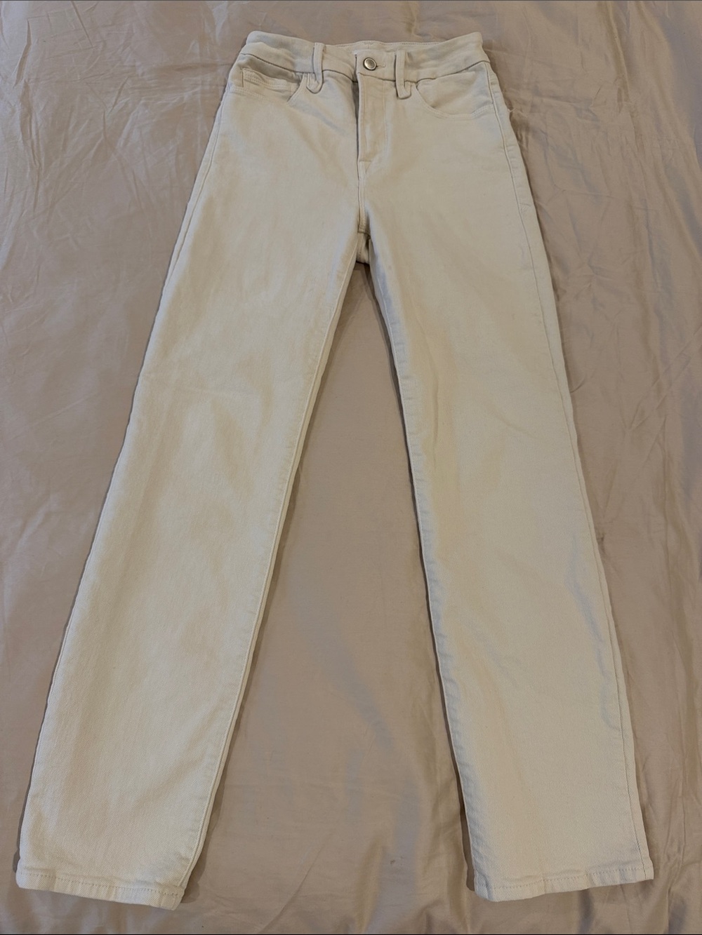 Good American High-Rise Cream Straight-Leg Jeans for Women